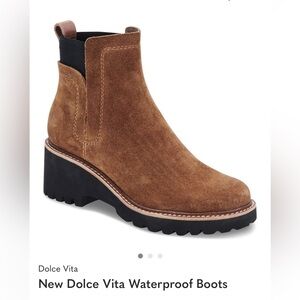 NWT Dolce Huey Lug Sole Waterproof Suede Booties